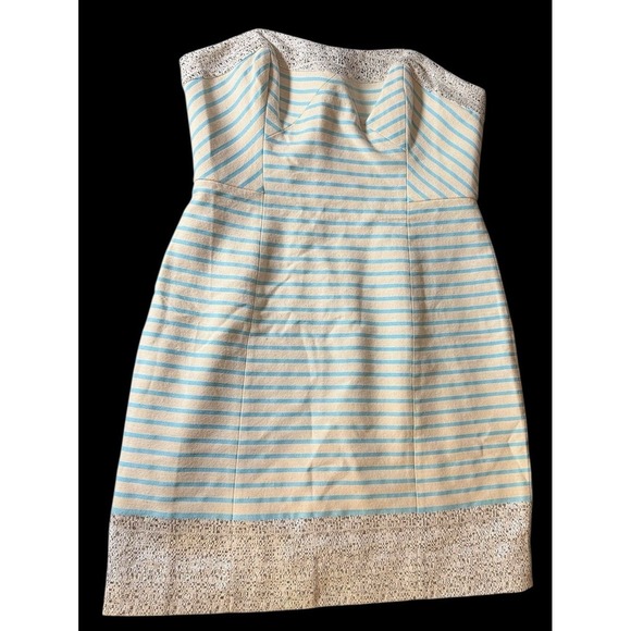 Lilly Pulitzer Strapless Remi Dress 2 Blue Metallic Y2K Sorority‎ Party Cocktail - Picture 3 of 14